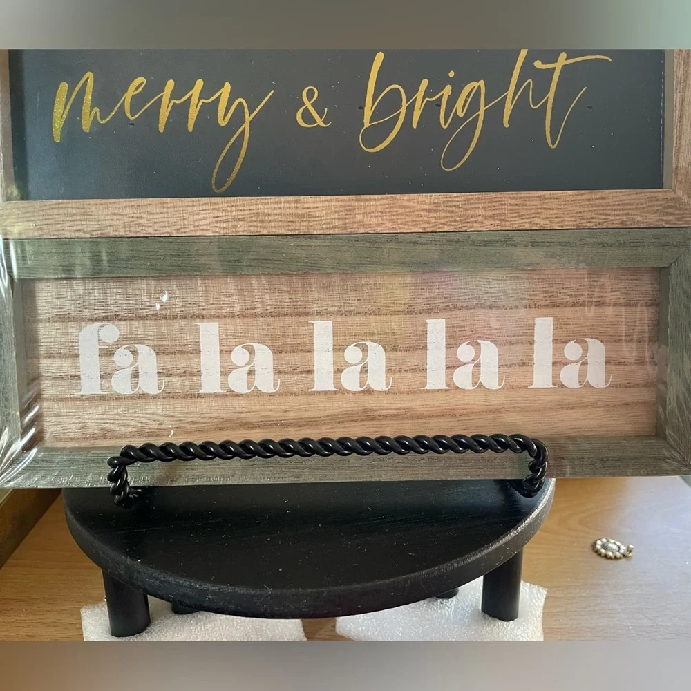 Target Christmas Holiday Wooden Signs